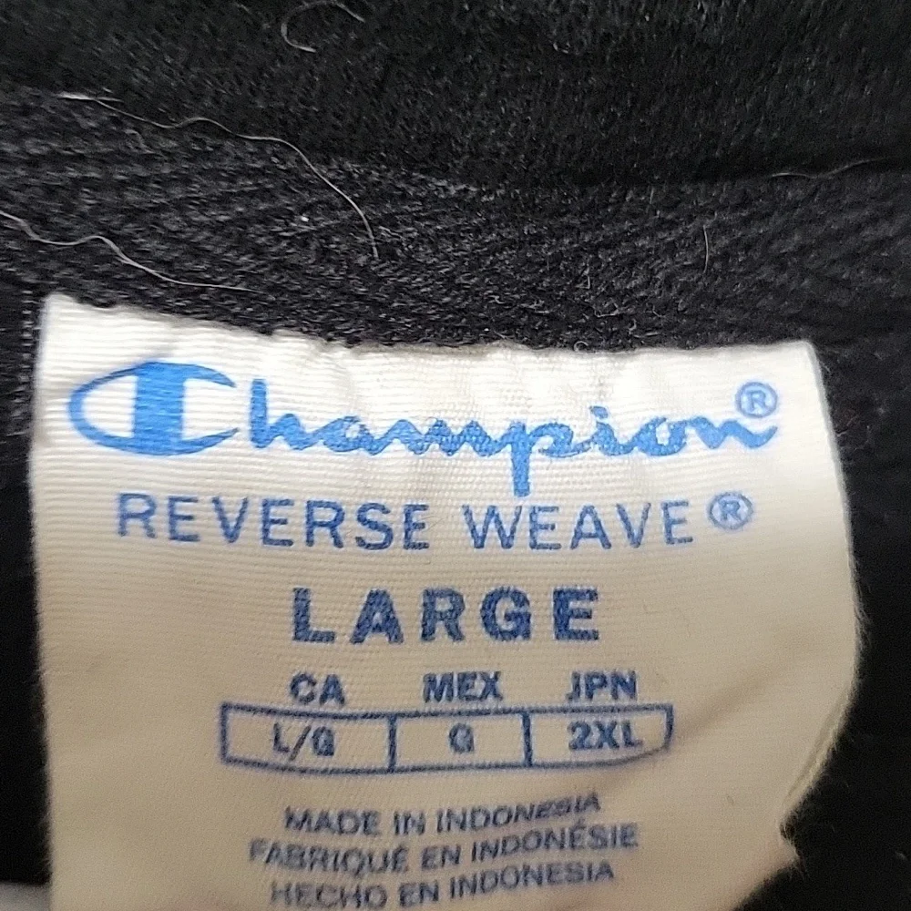 Champion Reverse Weave Hoodie All Over Logo- Large - Picture 3 of 3
